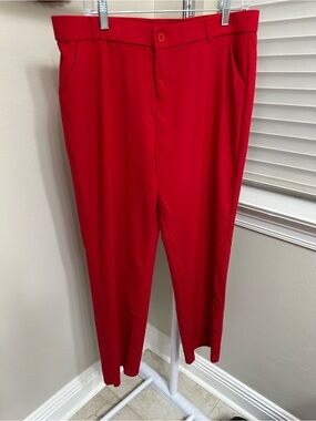 Amazon Red Straight Leg Women's Pants, 14